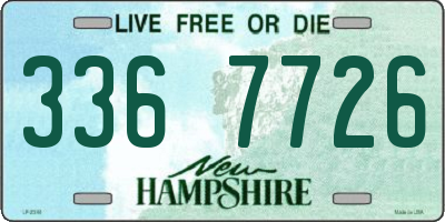 NH license plate 3367726