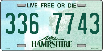 NH license plate 3367743