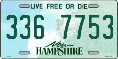 NH license plate 3367753