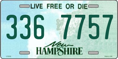 NH license plate 3367757