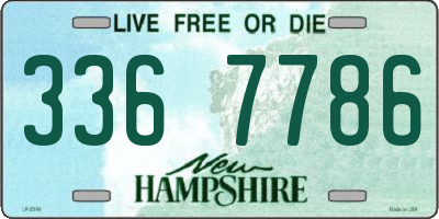 NH license plate 3367786