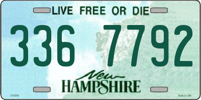 NH license plate 3367792