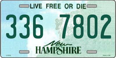 NH license plate 3367802