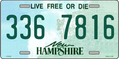 NH license plate 3367816