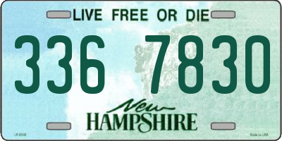 NH license plate 3367830