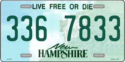 NH license plate 3367833