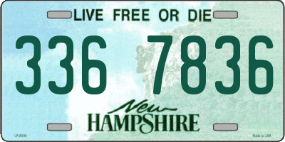NH license plate 3367836