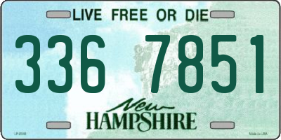 NH license plate 3367851