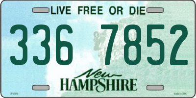 NH license plate 3367852