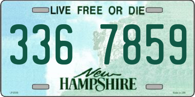 NH license plate 3367859