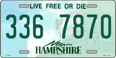 NH license plate 3367870