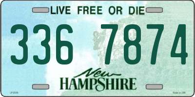 NH license plate 3367874