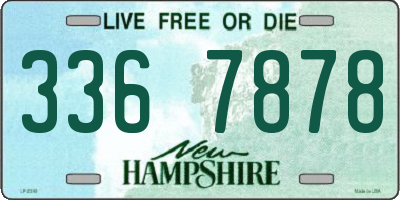 NH license plate 3367878