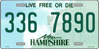 NH license plate 3367890