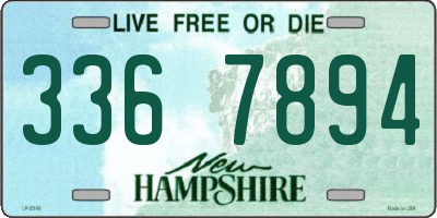NH license plate 3367894
