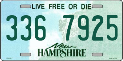 NH license plate 3367925