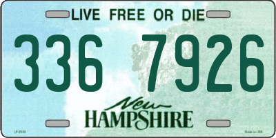 NH license plate 3367926