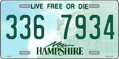 NH license plate 3367934