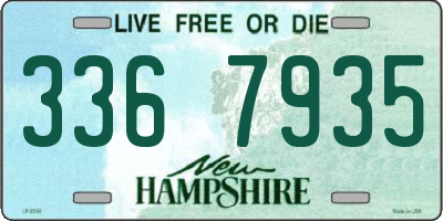 NH license plate 3367935