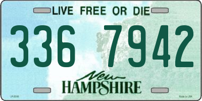 NH license plate 3367942