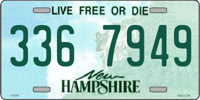 NH license plate 3367949