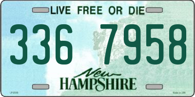 NH license plate 3367958