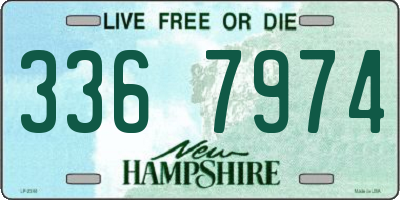 NH license plate 3367974