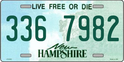 NH license plate 3367982