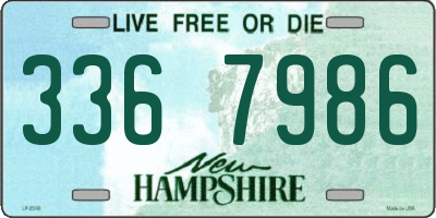 NH license plate 3367986