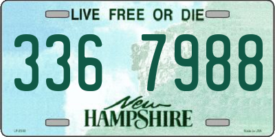 NH license plate 3367988