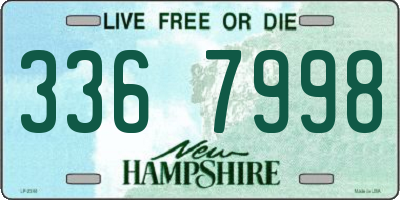 NH license plate 3367998