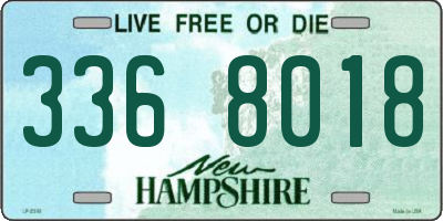 NH license plate 3368018