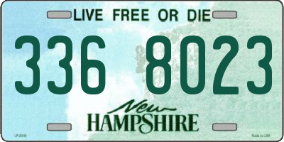 NH license plate 3368023