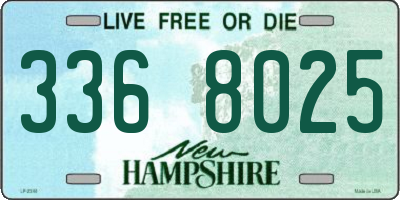 NH license plate 3368025