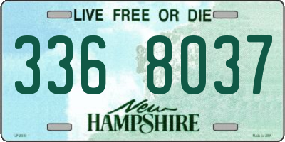 NH license plate 3368037