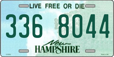 NH license plate 3368044