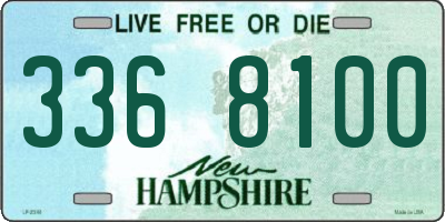 NH license plate 3368100