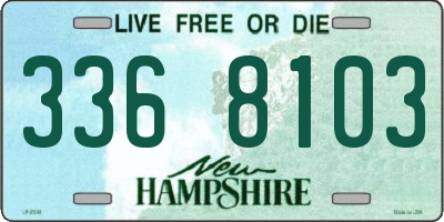 NH license plate 3368103