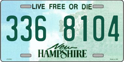 NH license plate 3368104