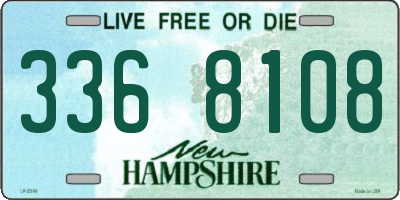 NH license plate 3368108