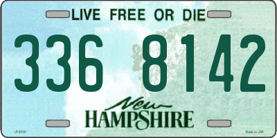NH license plate 3368142