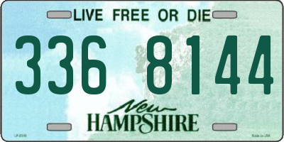 NH license plate 3368144