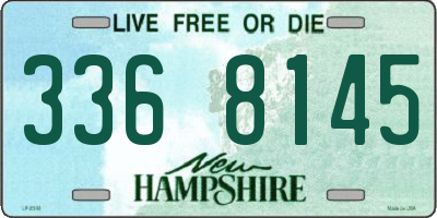 NH license plate 3368145