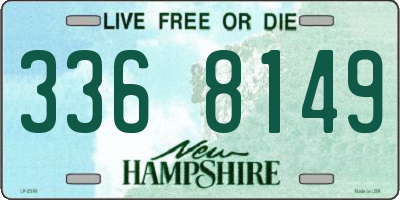 NH license plate 3368149