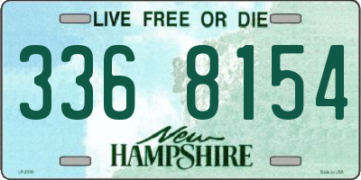 NH license plate 3368154