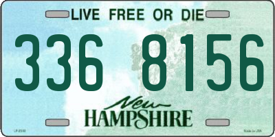 NH license plate 3368156