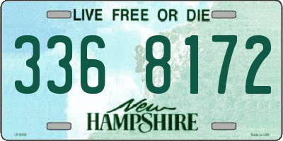 NH license plate 3368172