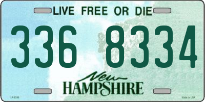 NH license plate 3368334