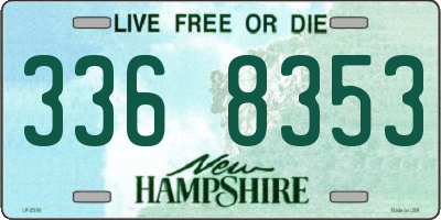 NH license plate 3368353