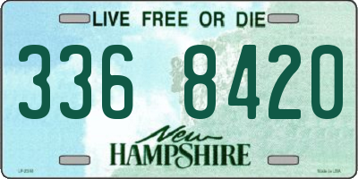NH license plate 3368420